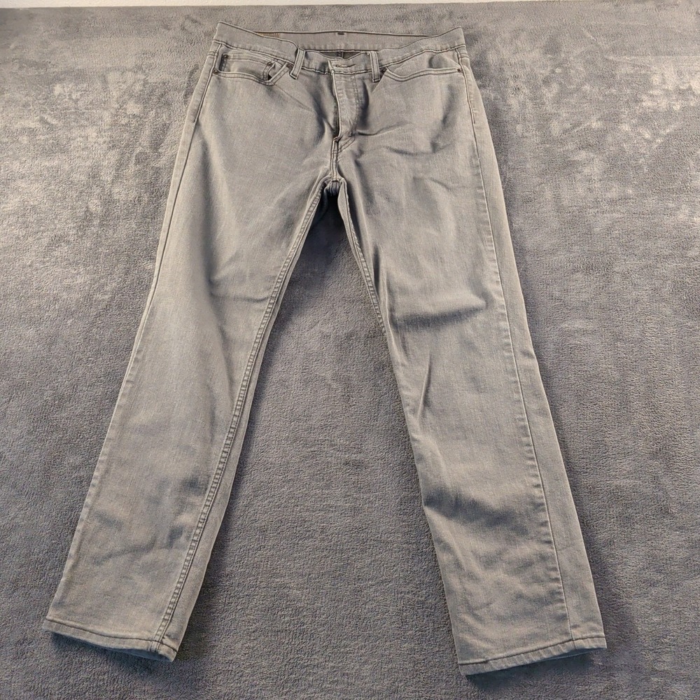 Levi's 511 Slim Fit Jeans Mens Size 36x32 Gray Denim 5-Pocket Red Tab